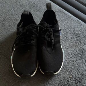 Adidas NDES Black Sneakers with White and Purple Accents